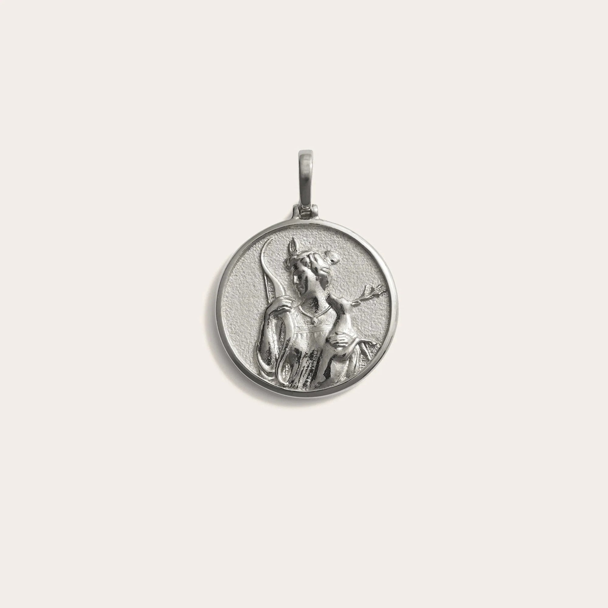 Goddess Coin Pendant | Sterling Silver