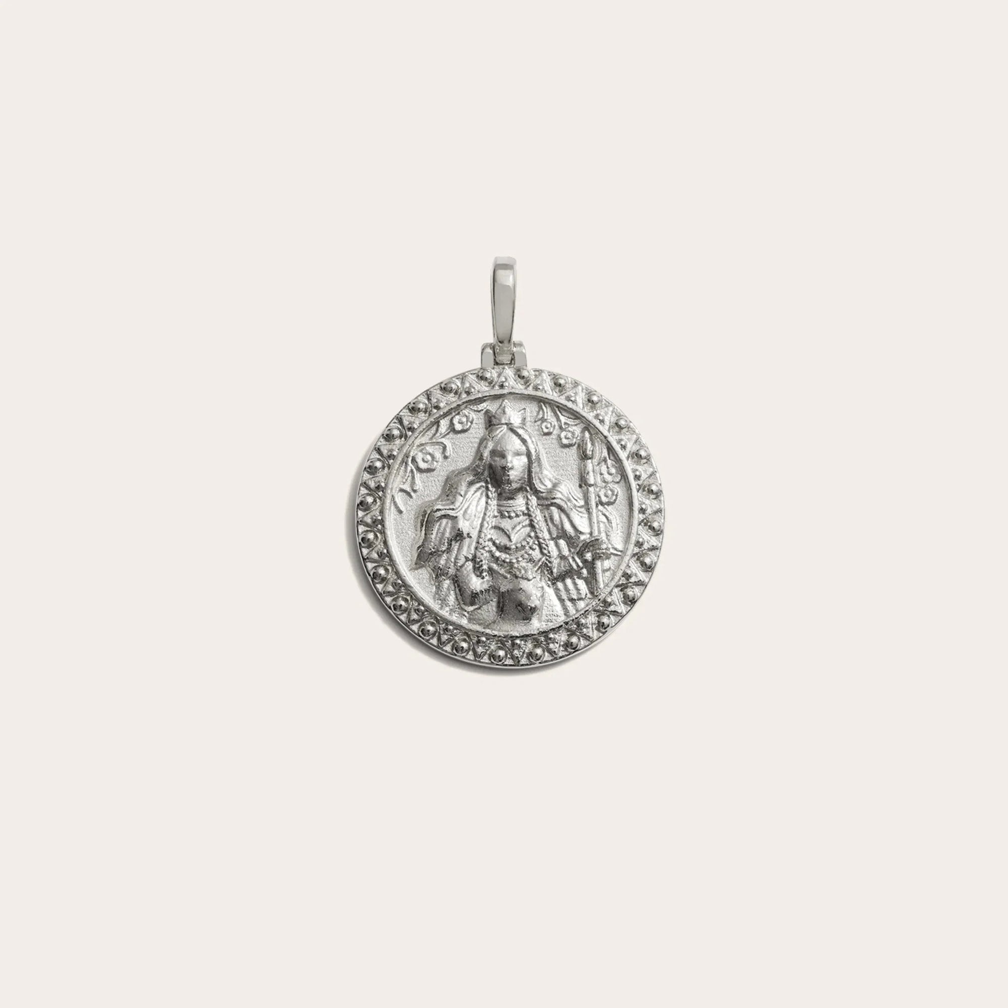 Goddess Coin Pendant | Sterling Silver