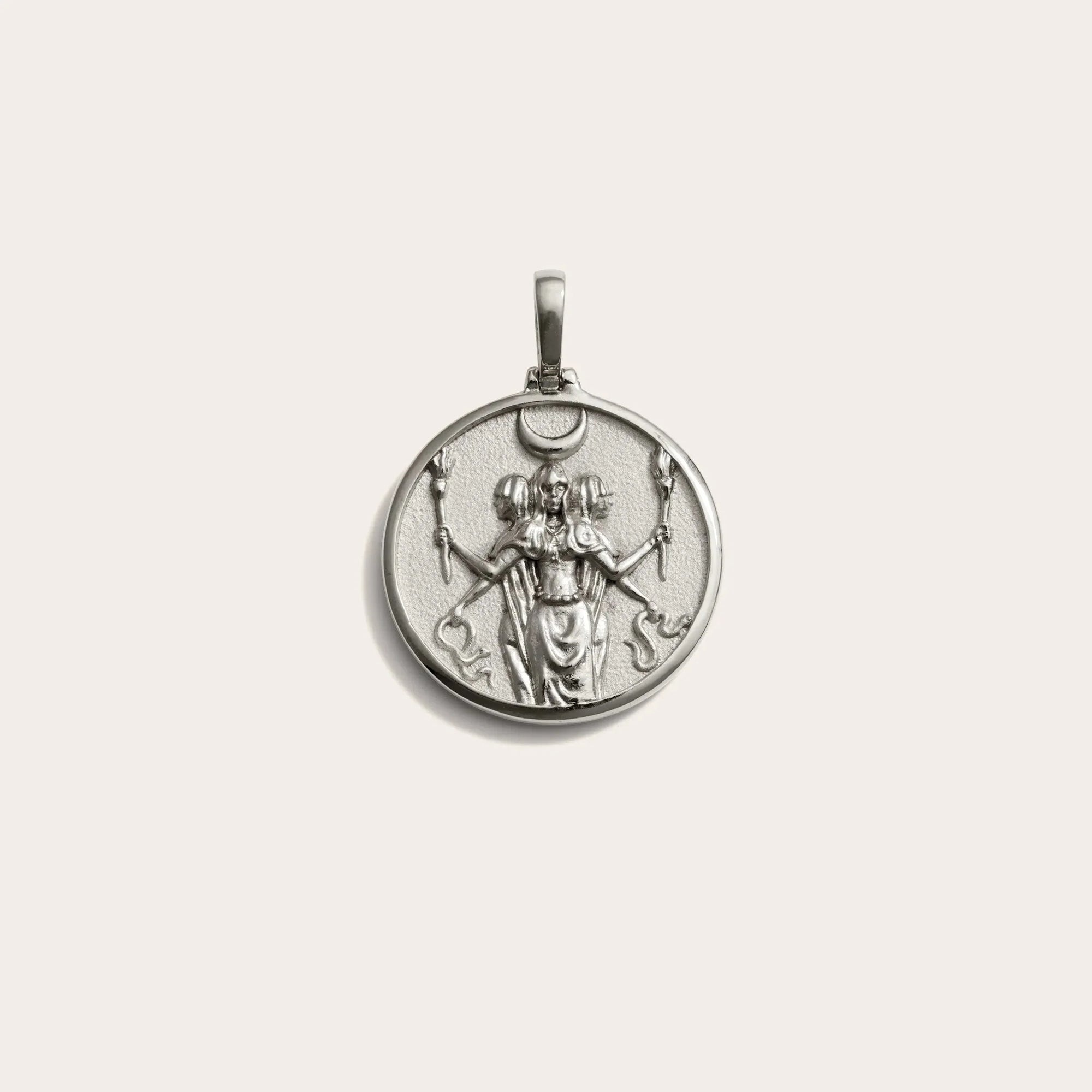 Goddess Coin Pendant | Sterling Silver