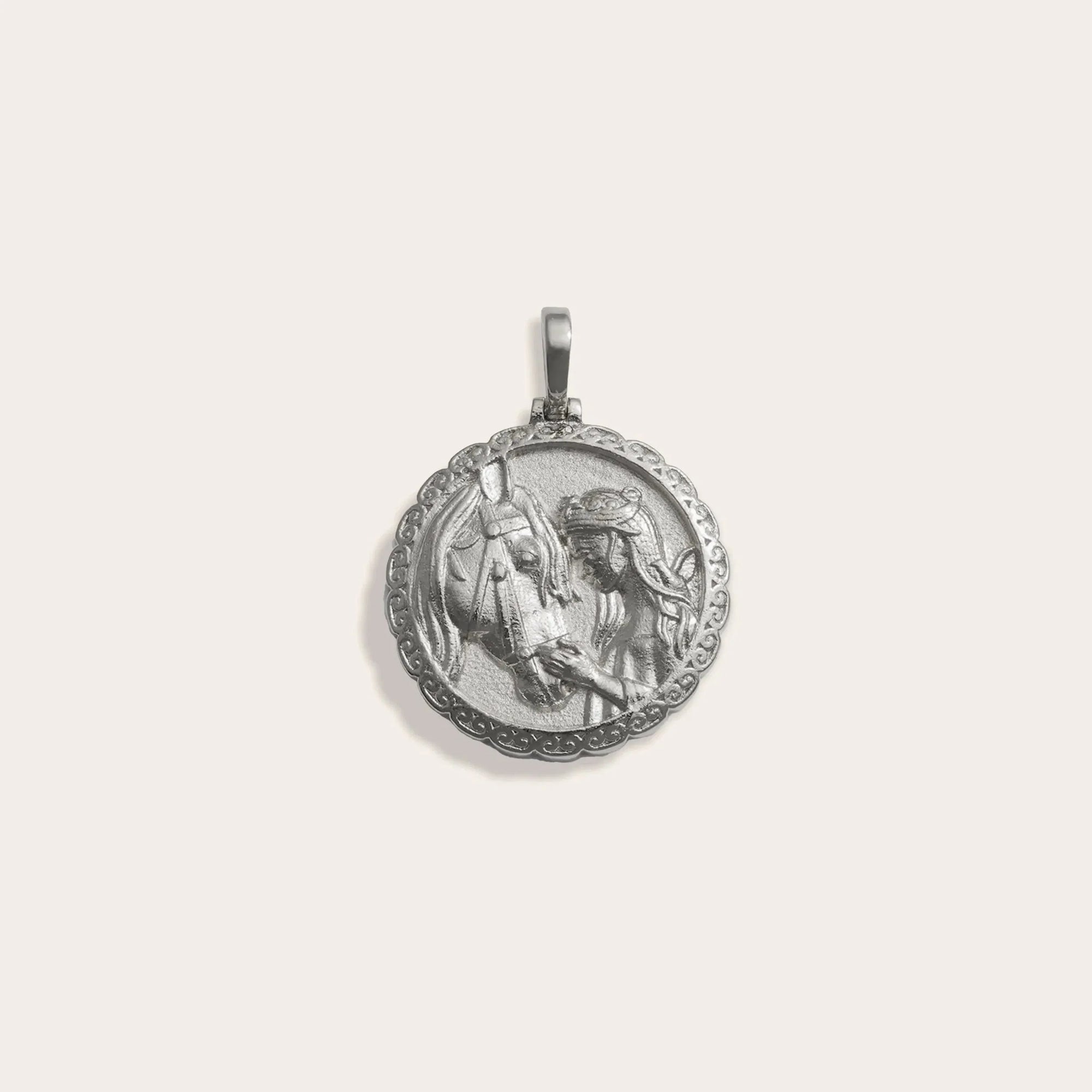 Goddess Coin Pendant | Sterling Silver