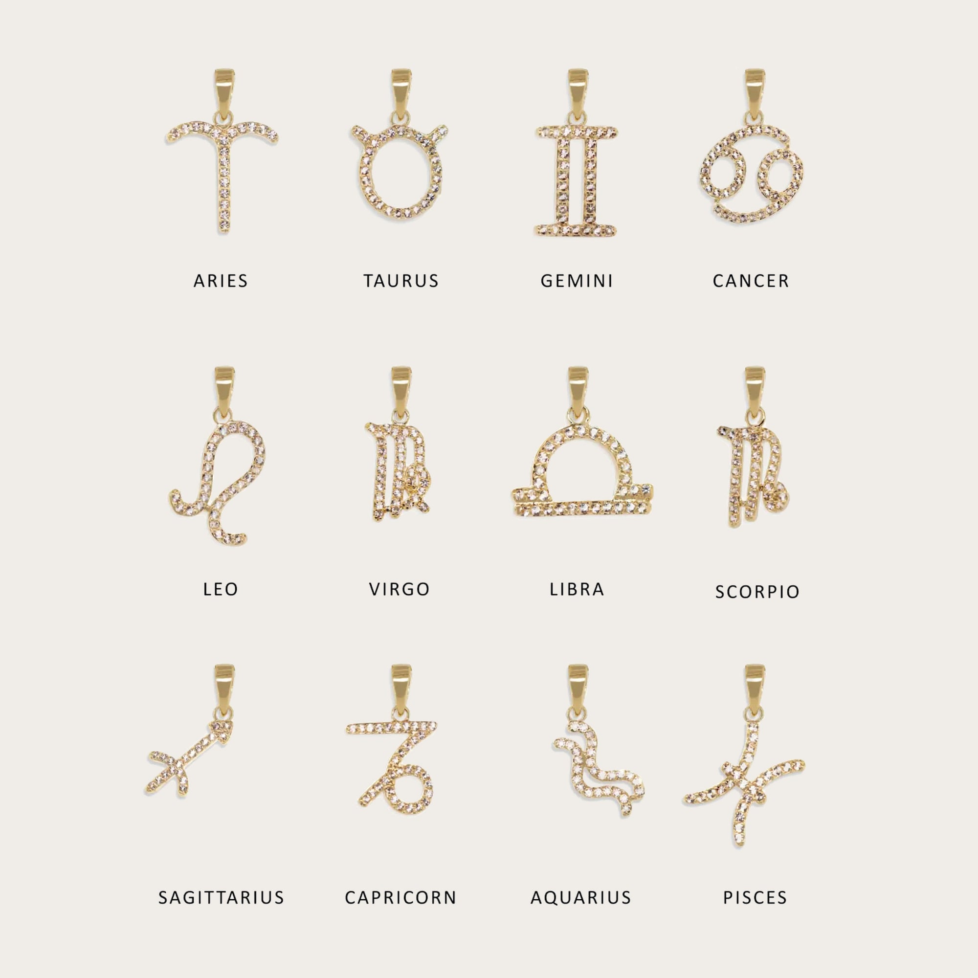 Zodiac Gemstone Necklace | 14K Yellow Gold Vermeil