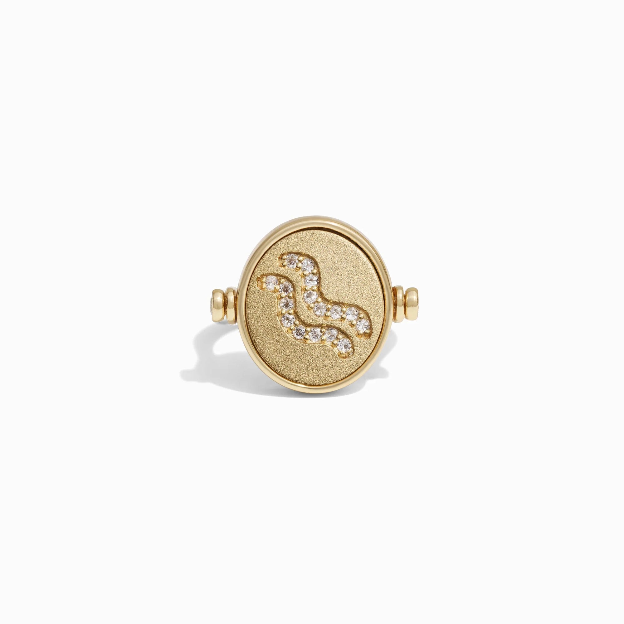 Aquarius & Air Flip Ring | 14K Yellow Gold Vermeil