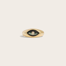 Third Eye Black Mother of Pearl Ring | 14K Yellow Gold Vermeil