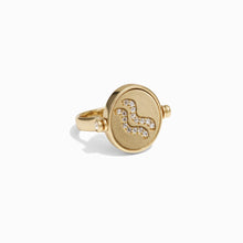 Aquarius & Air Flip Ring | 14K Yellow Gold Vermeil