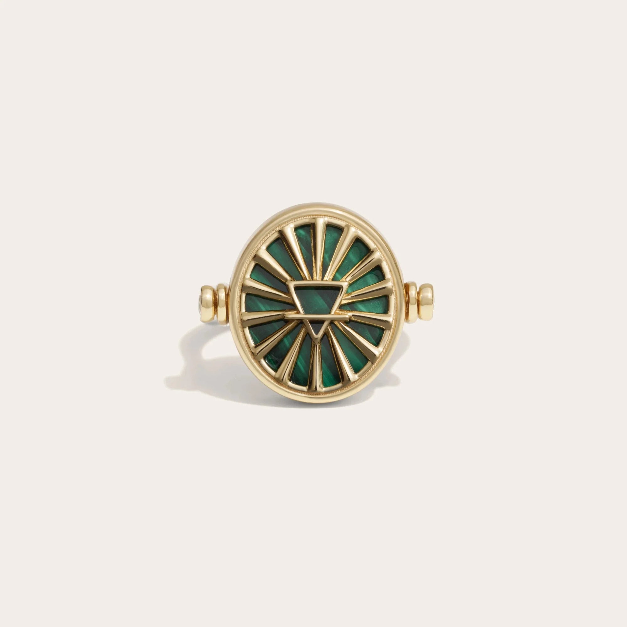 Capricorn & Earth Flip Ring | 14K Yellow Gold Vermeil