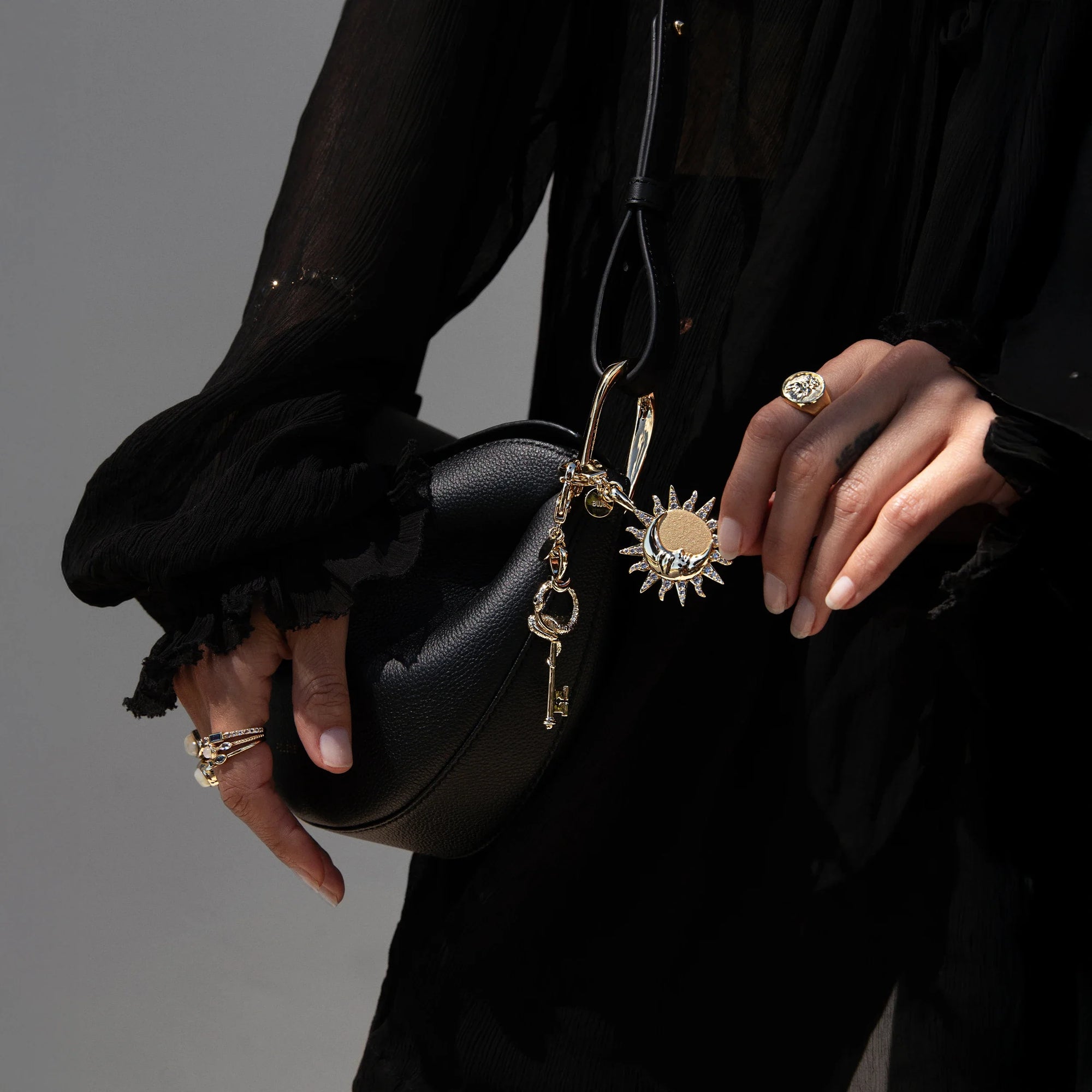 Gate of Hades Key Bag Charm | Brass/Rhodium
