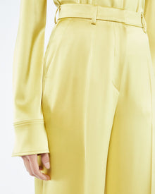 Womens | Kezia Slip Satin Pants | Yellow