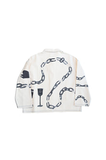 Britton Canvas Jacket | White & Black