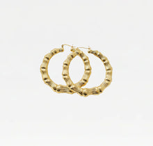 The Bamboo Hoop Earring | 18KT Gold Plated Brass