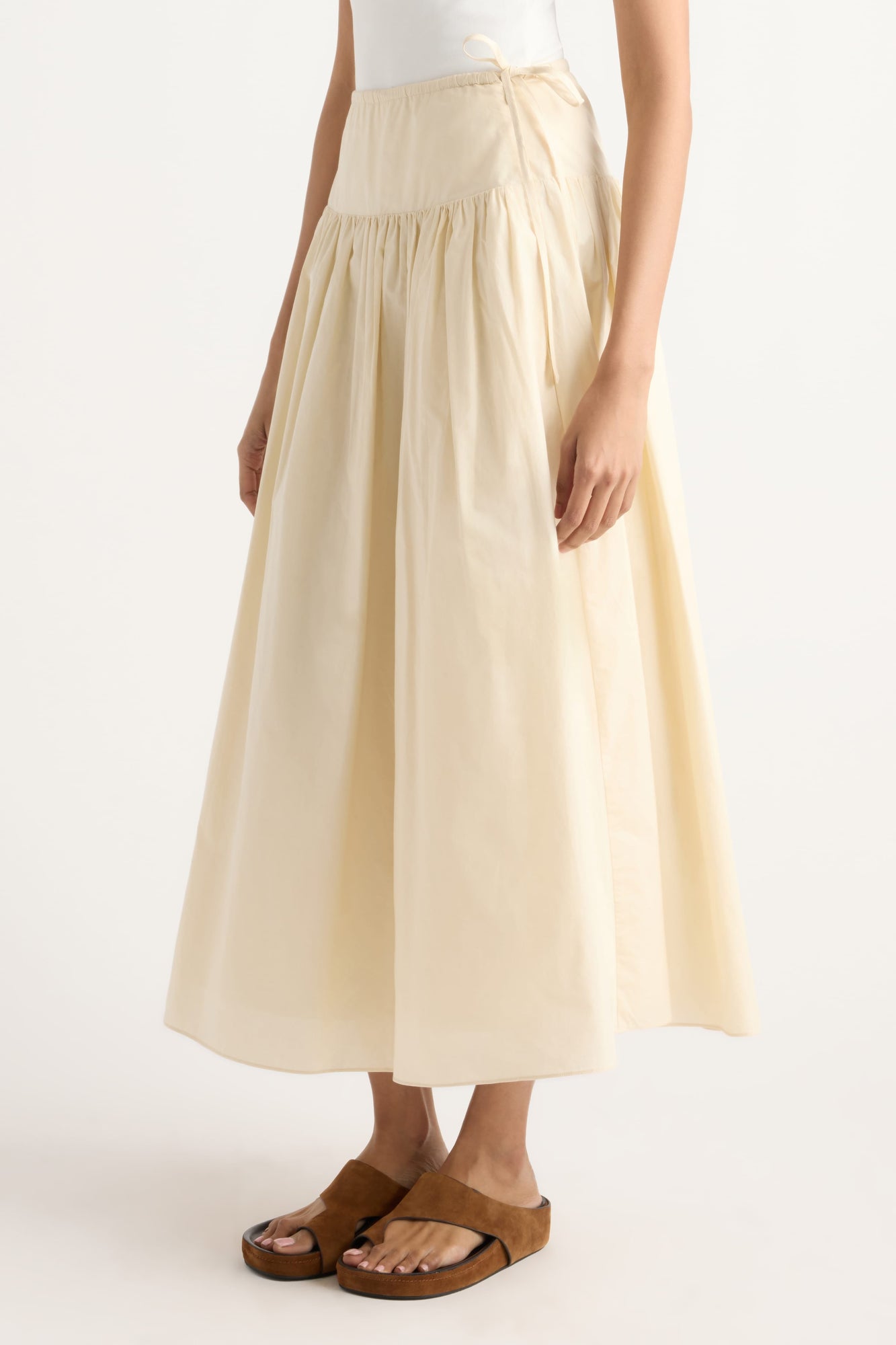 Arya | Bao Organic Cotton Drop-Waist Skirt in Size Small