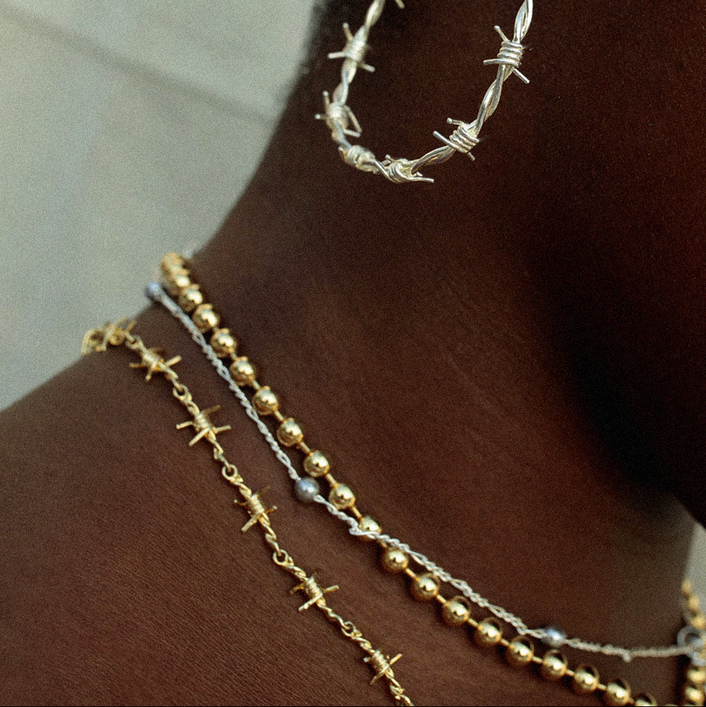 The Barb Wire Choker Danielle Guizio X The M Jewelers | Gold