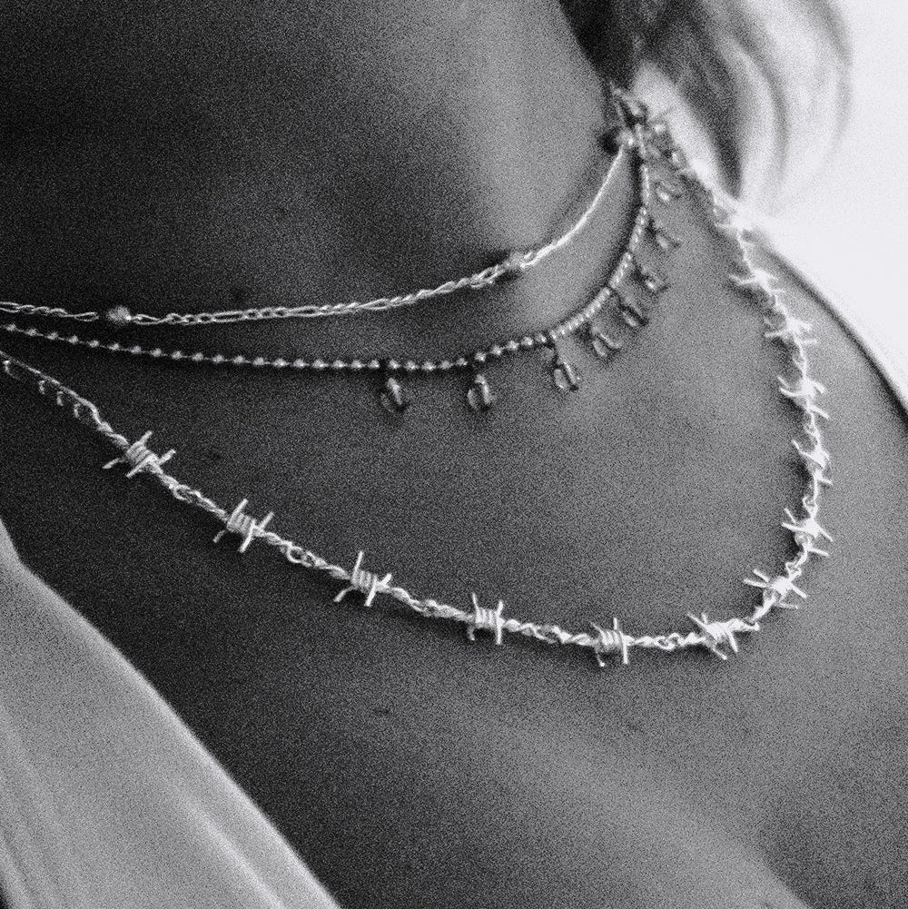 The Barb Wire Choker Danielle Guizio X The M Jewelers | Silver