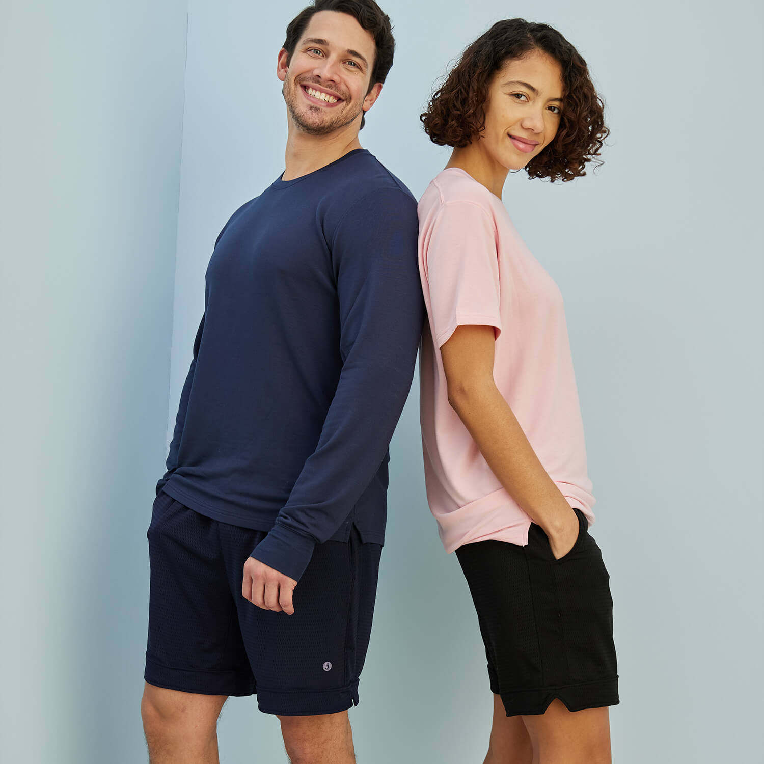 Breathable Mesh Lounge Shorts with Modal Lining | Navy