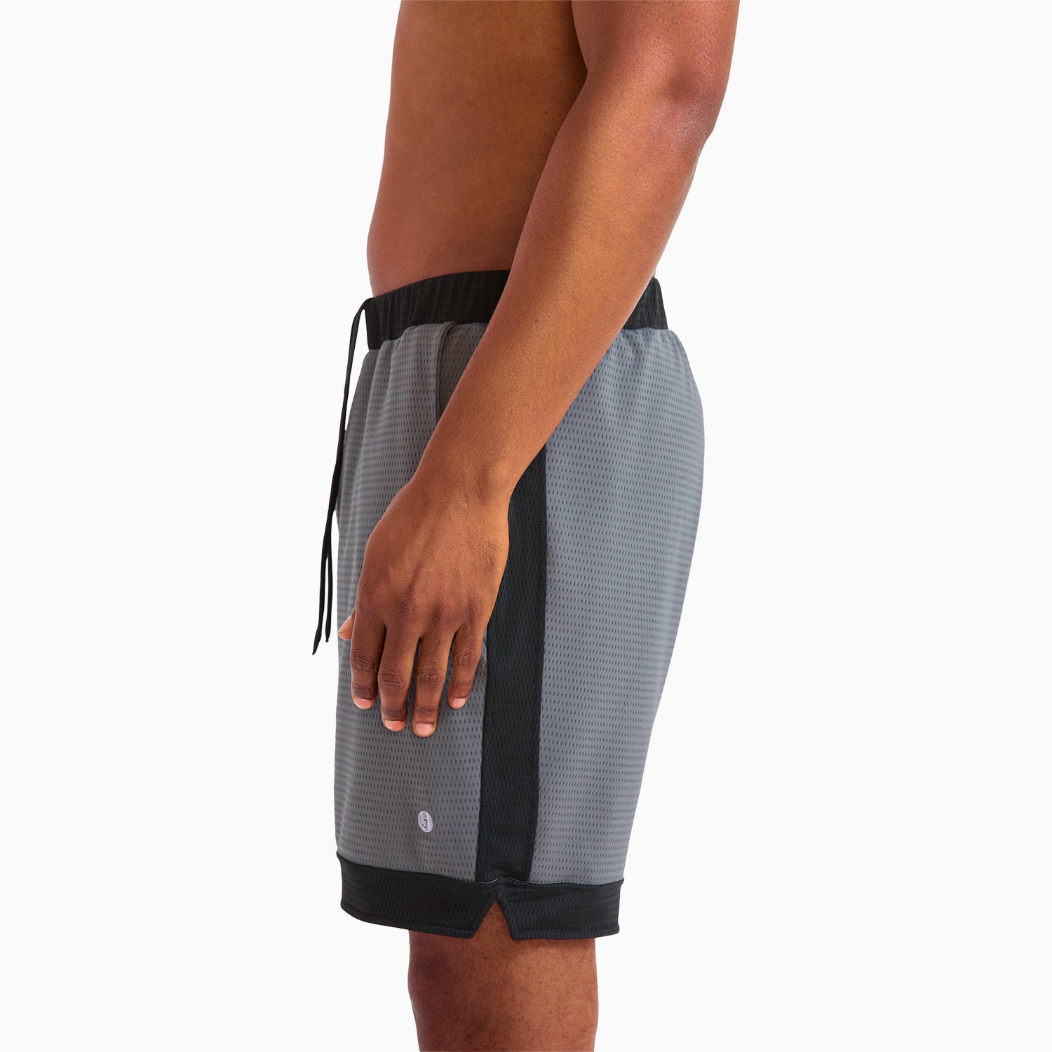 Lined Mesh Lounge Shorts | Gray/Black