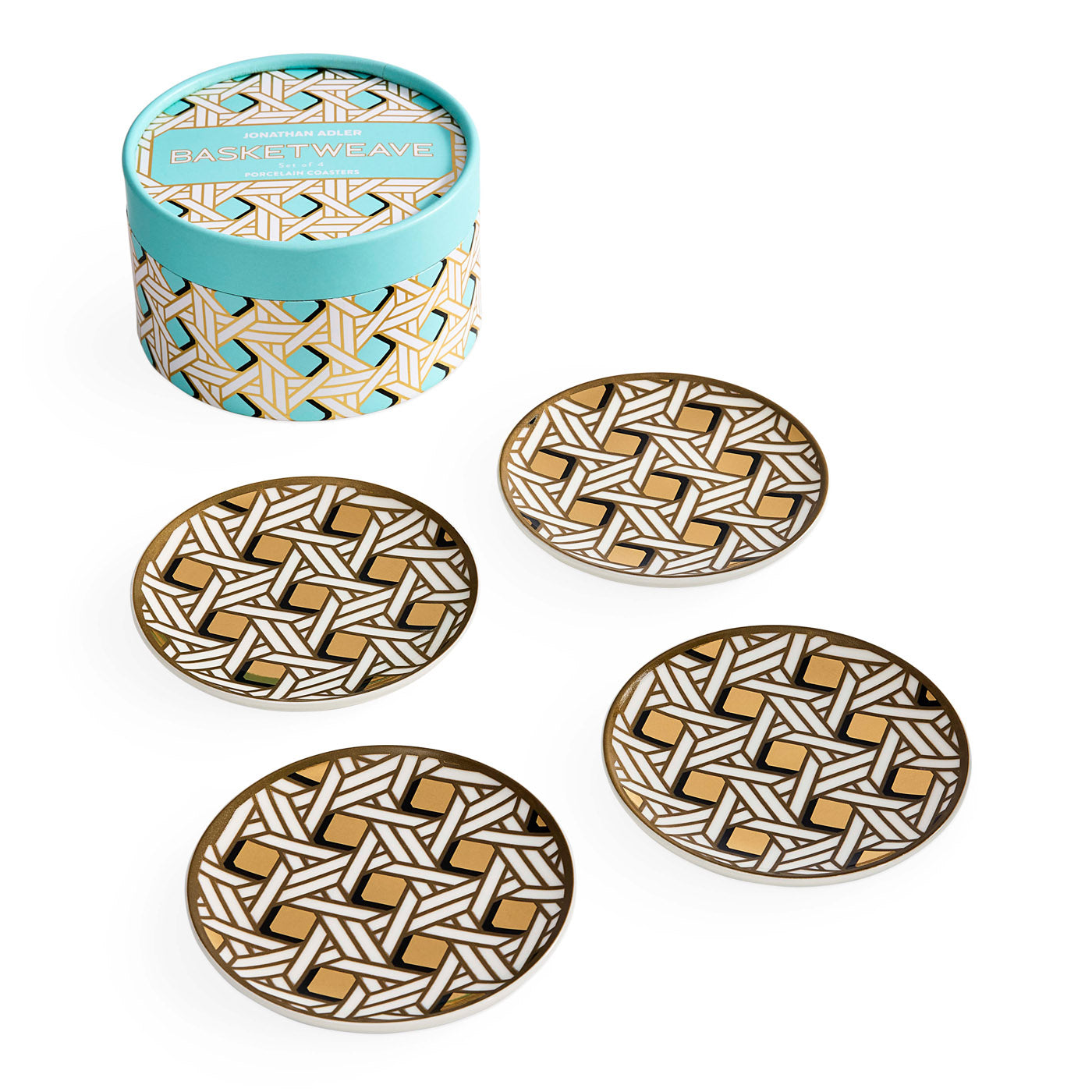 Basketweave Coasters with box