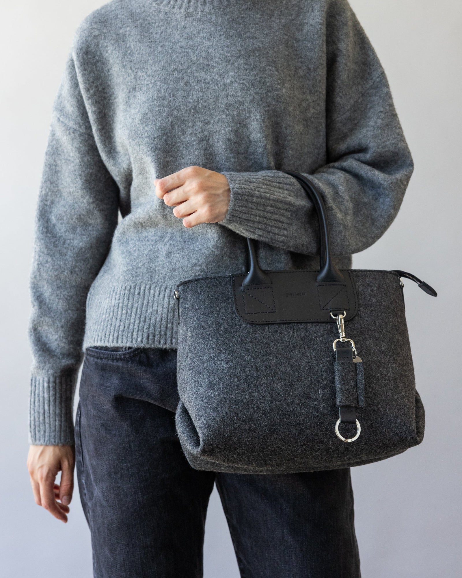 Bedford Merino Wool Satchel | Charcoal