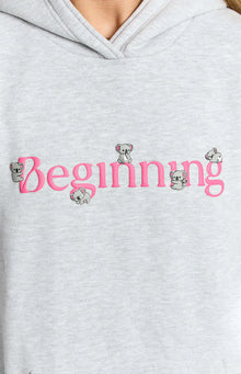 Beginning Marl Koala Bubble Hoodie | Grey