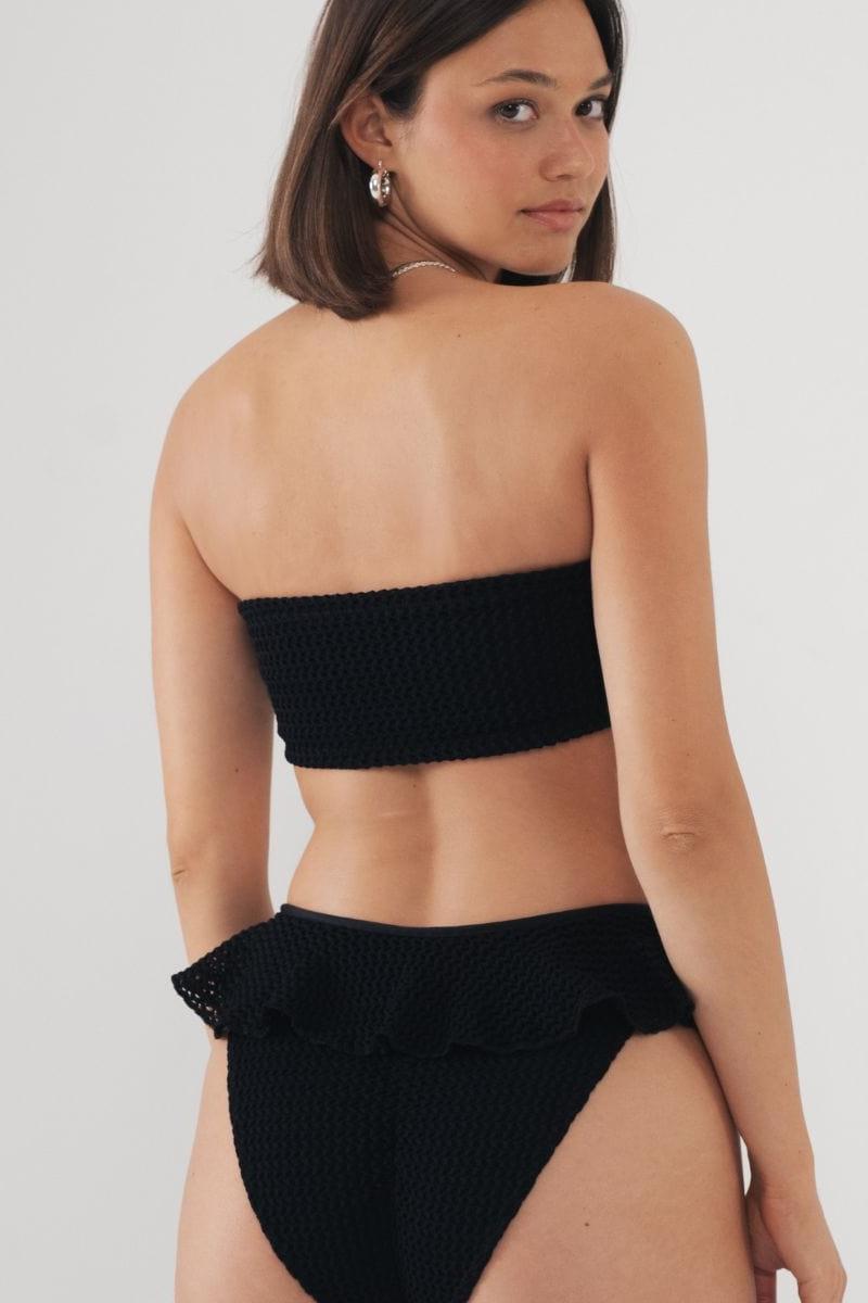 Corset Bikini Top | Black Crochet