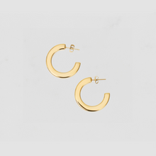 The Bold Slate Hoops | 18Kt Gold Vermeil