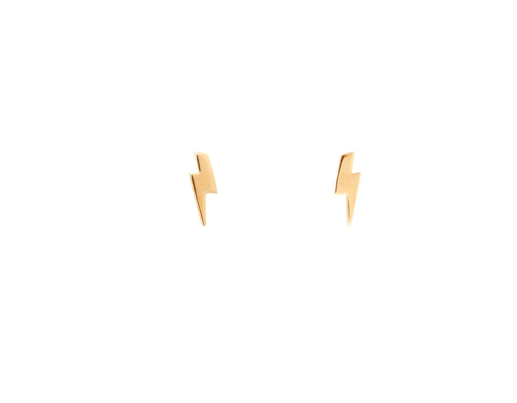 lightning bolt stud earrings