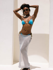 Luna Skirt | Metallic Silver