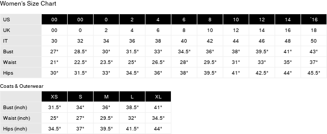 Product size guide