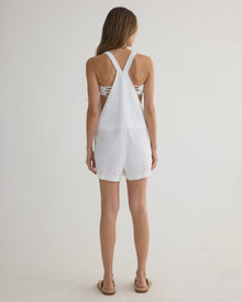 Button Side Shortall | White