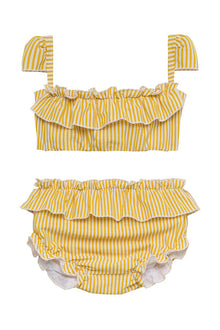 Kids | Cabana Bikini Set | Canary Stripe
