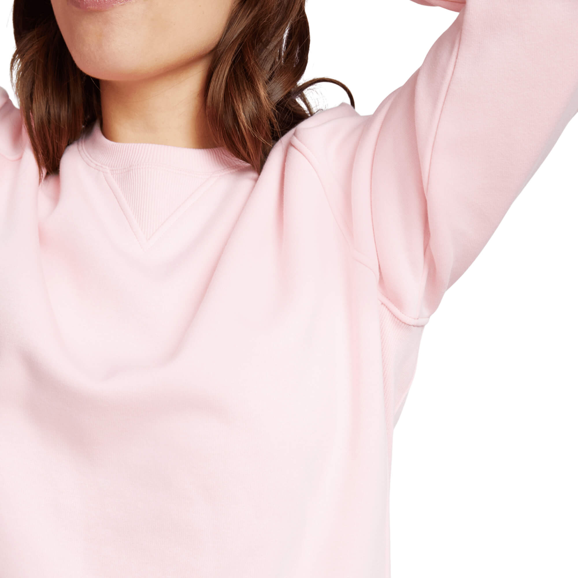Chilluxe Brushed Fleece Crew | Flamingo
