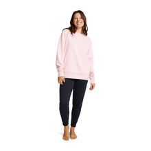 Chilluxe Brushed Fleece Crew | Flamingo