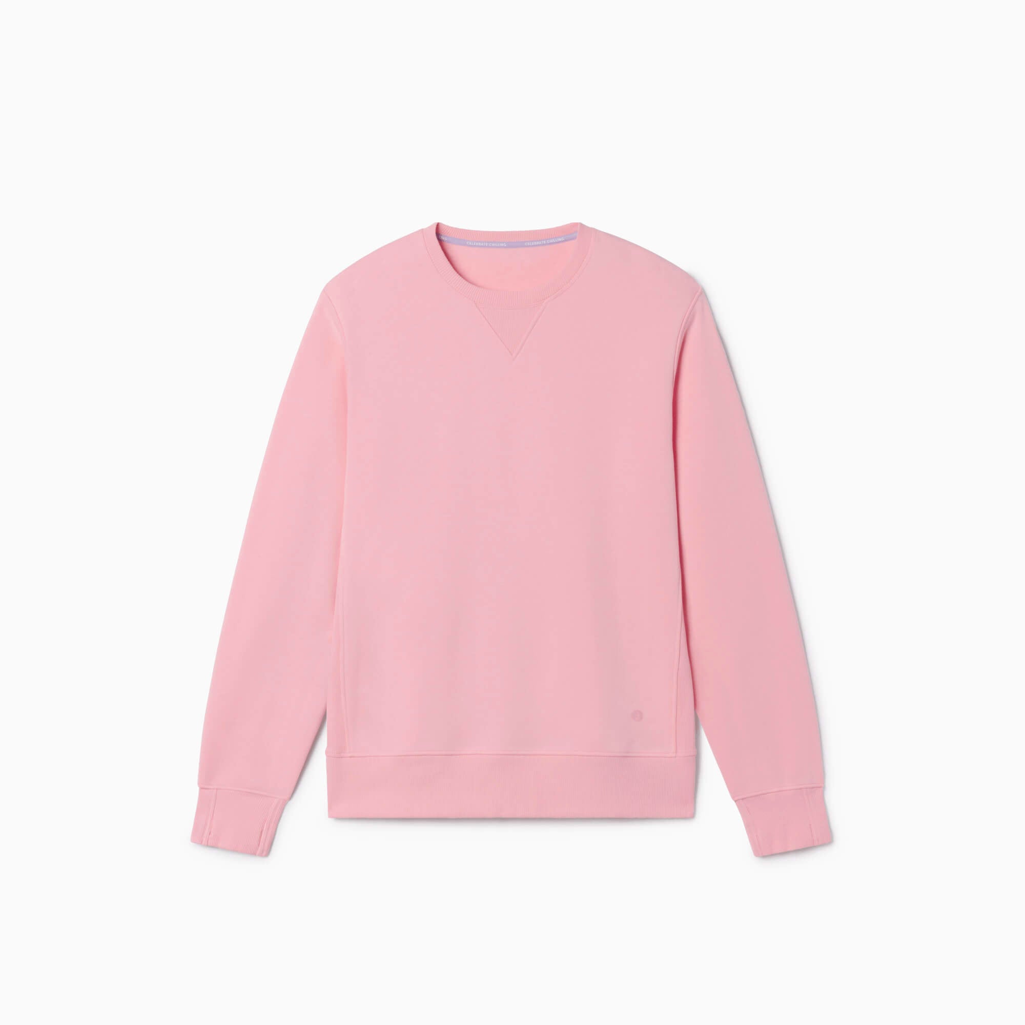 Chilluxe Brushed Fleece Crew | Flamingo