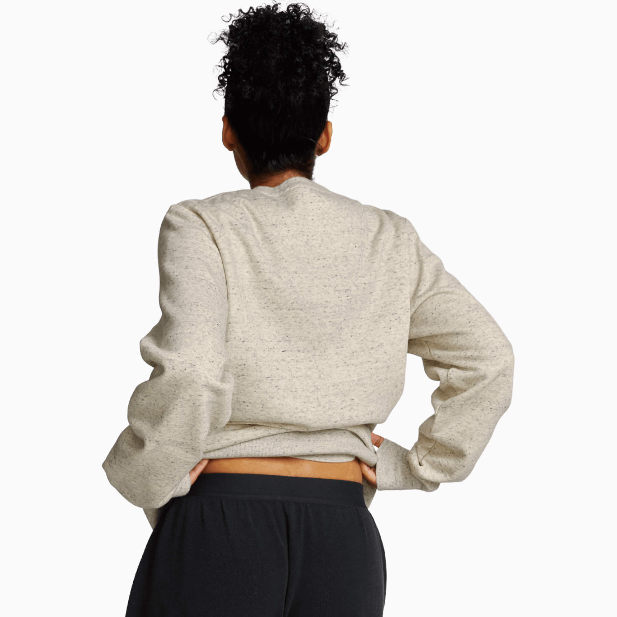 Heavyweight Recycled Fleece Crewneck | Salt + Pepper