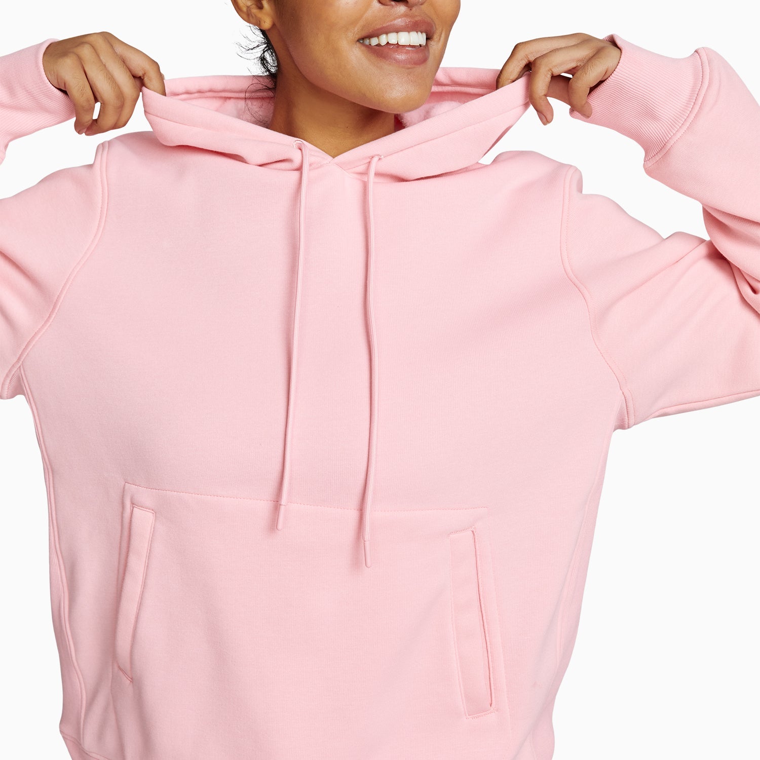 Heavyweight Recycled Fleece Hoodie | Flamingo