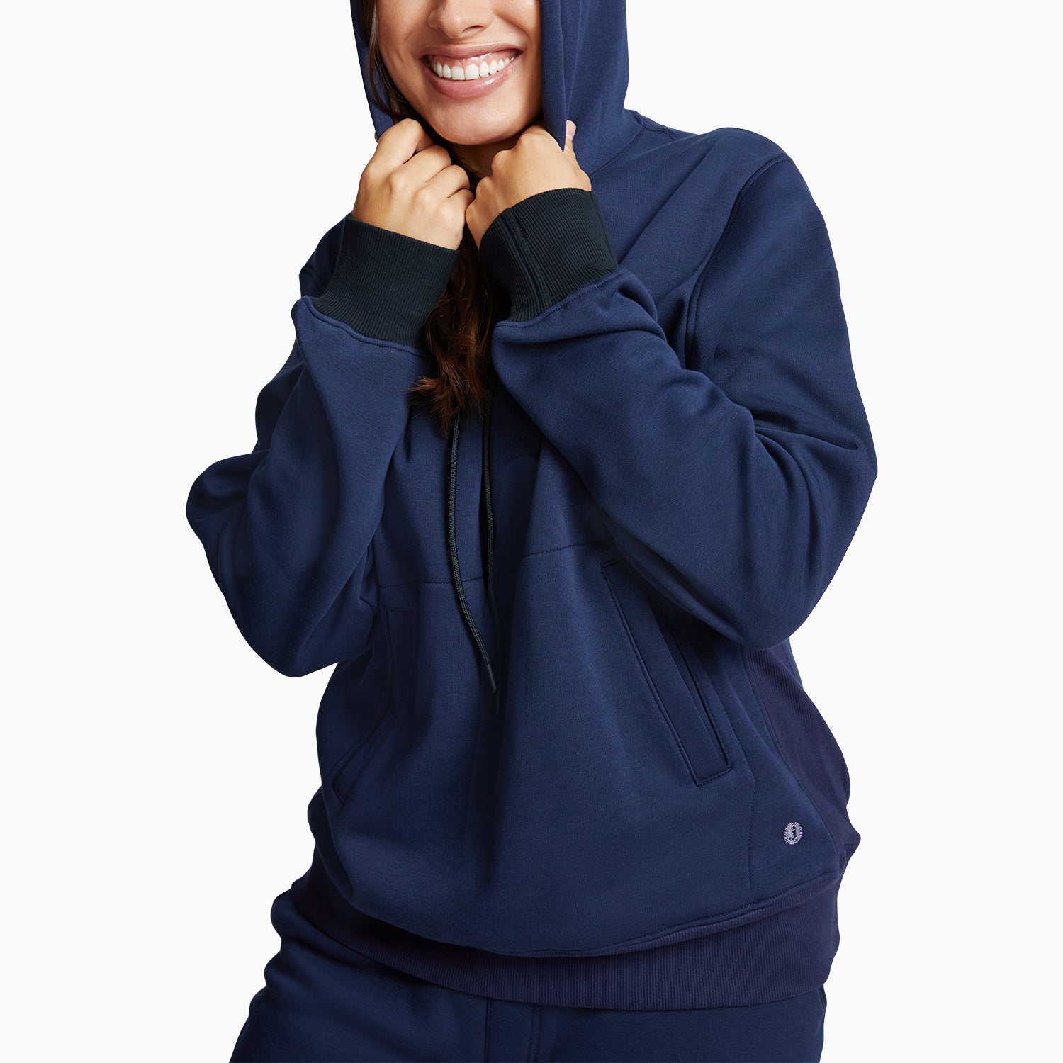 Chilluxe Brushed Fleece Hoodie | Navy