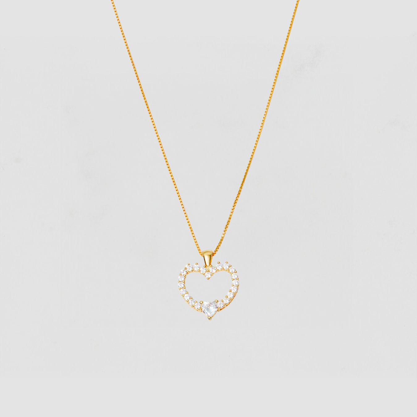 The Citrine Heart Pendant Necklace | Gold