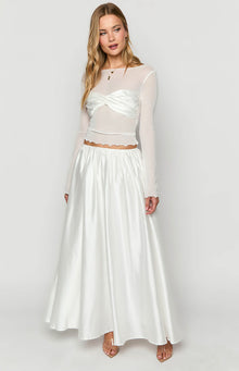 Clementine Maxi Skirt | White
