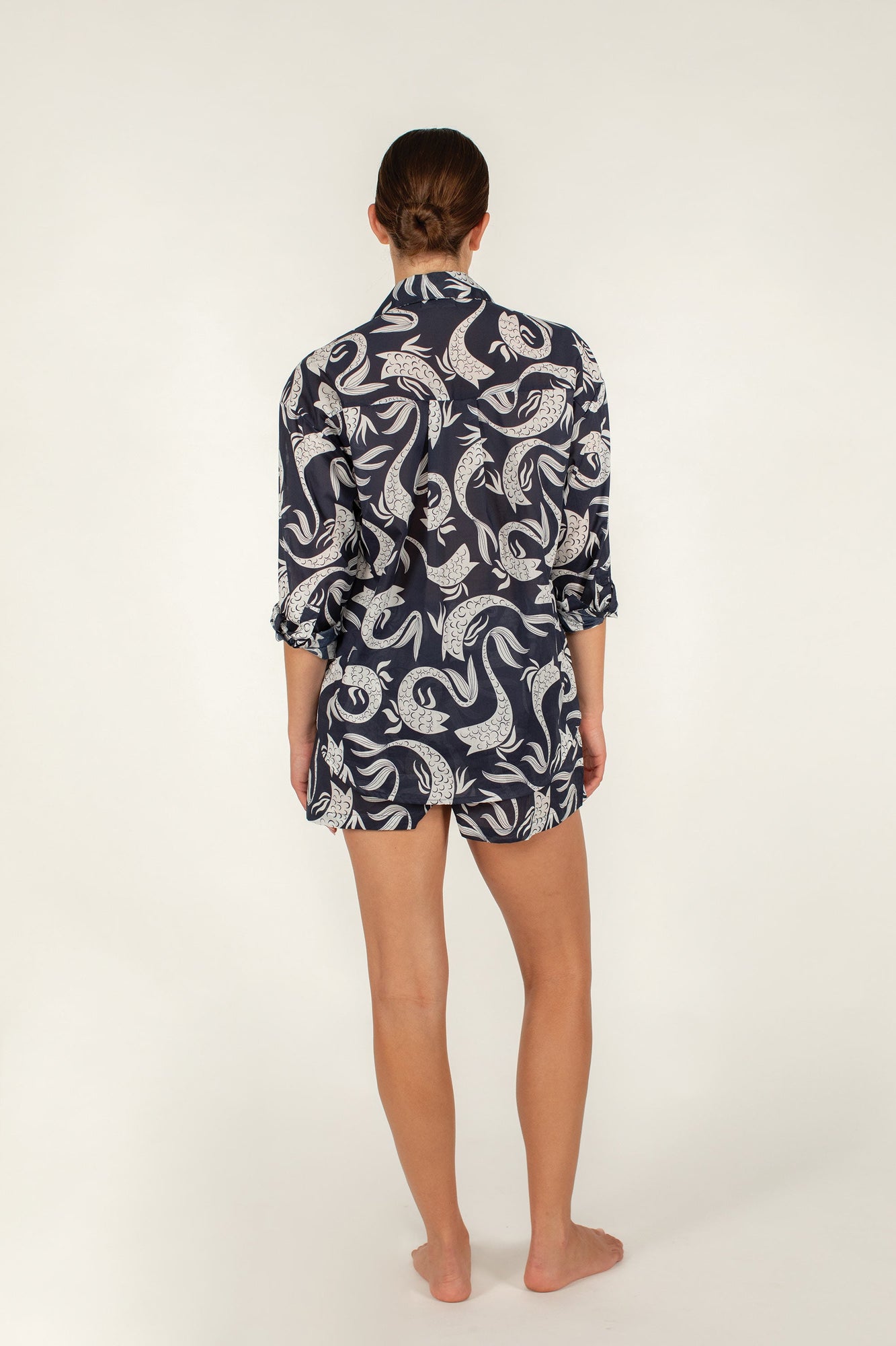 Cora Shirt | Serpentine Blue