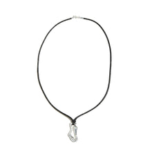 The Kylia Cord Pendant Necklace | Silver