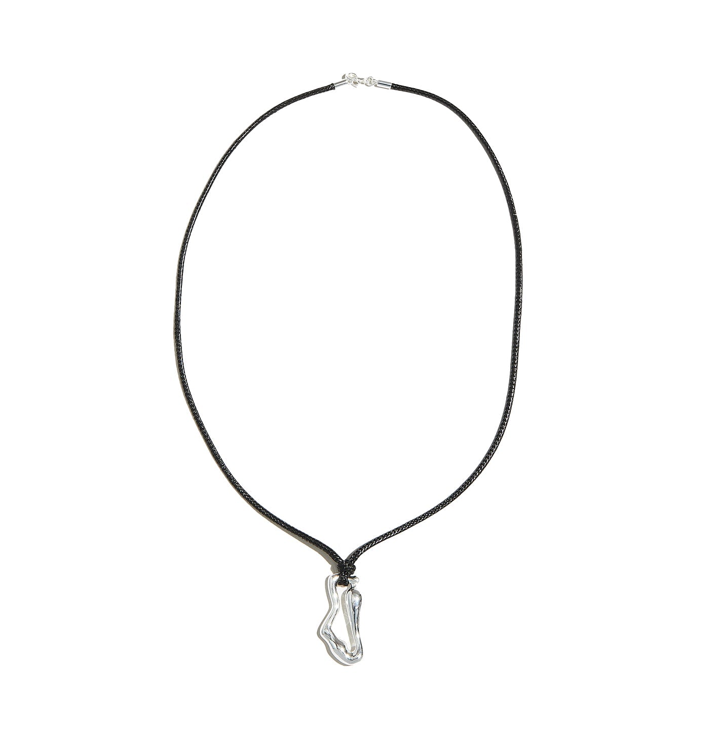 The Kylia Cord Pendant Necklace | Silver