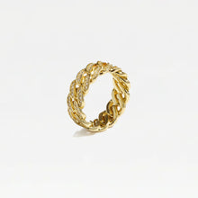 The Iced Out Cuban Link Ii Ring | Gold Vermeil