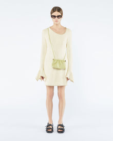 Elva Textured Boucle Tweed Dress | Creme