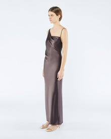 Womens | Lennie Slip Satin Maxi Dress | Coffee Bean