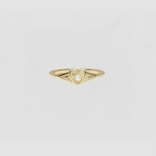 The Dainty Pearl Heart Heirloom Ring | Gold