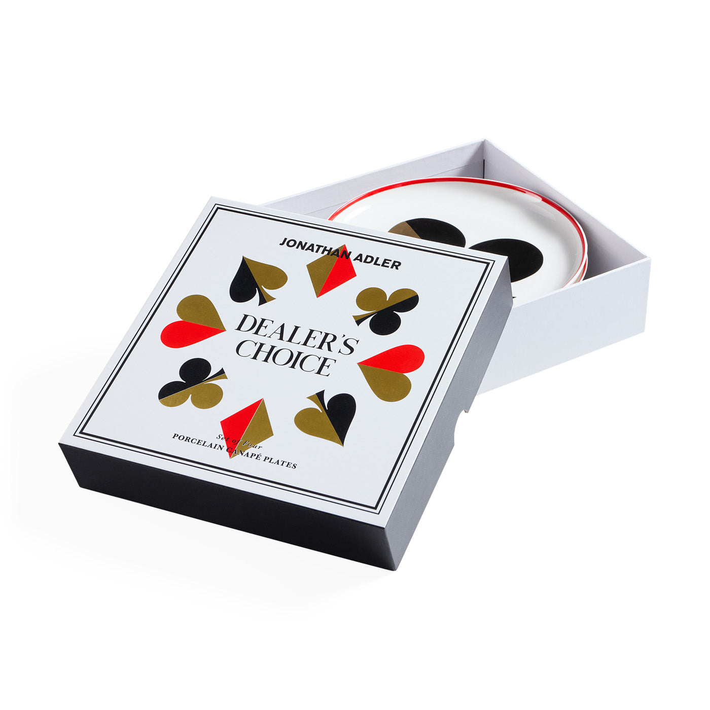 Dealer's Choice CanapÃ© Plate Set with opened box