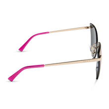 Womens | Becky V Sunglasses | Gold | Pink Rush Lenses