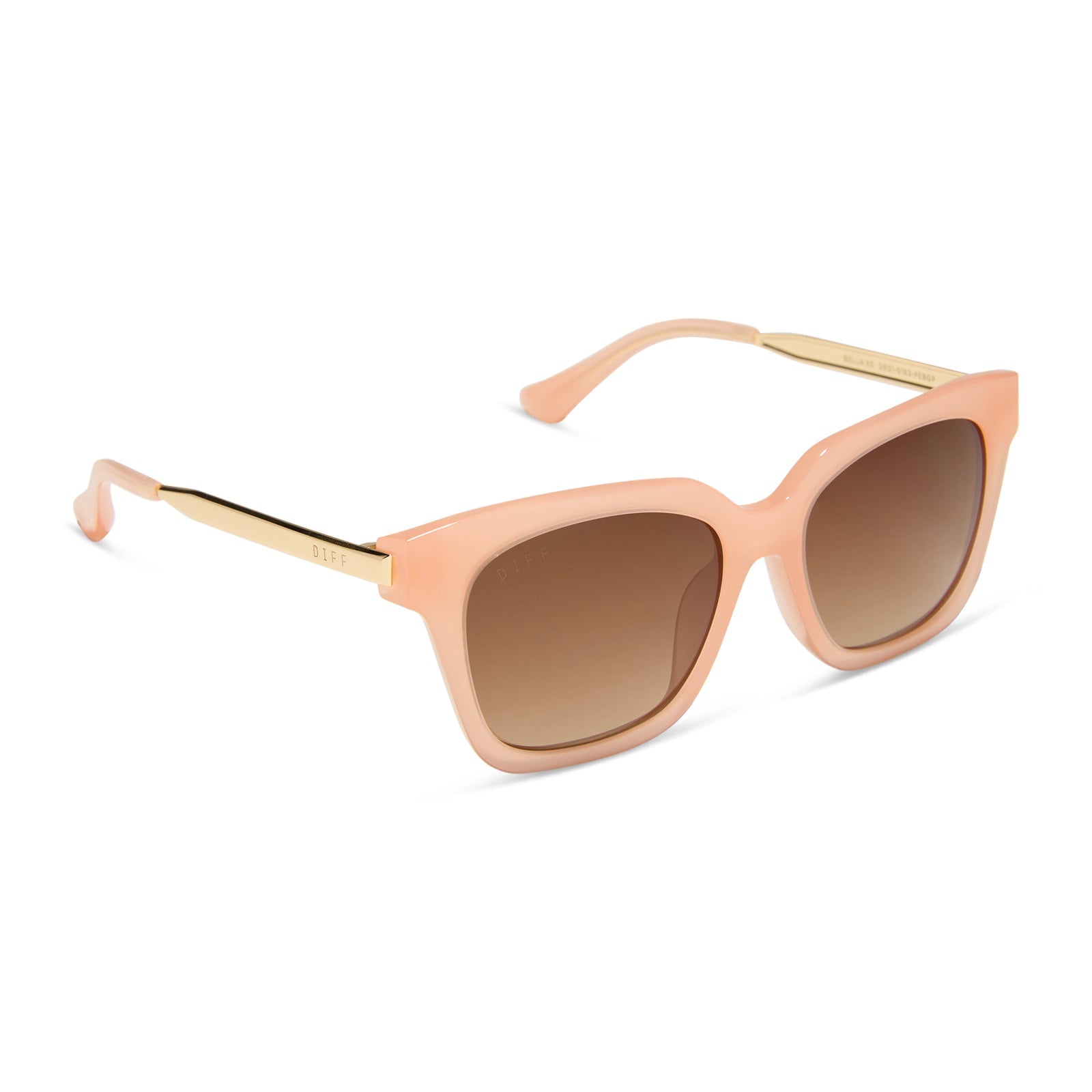 Womens | Bella XS Sunglasses | Peach | Brown Polarized Lenses