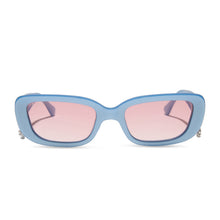 Womens | Cher Sunglasses | Light Blue | Pink Gradient Lenses