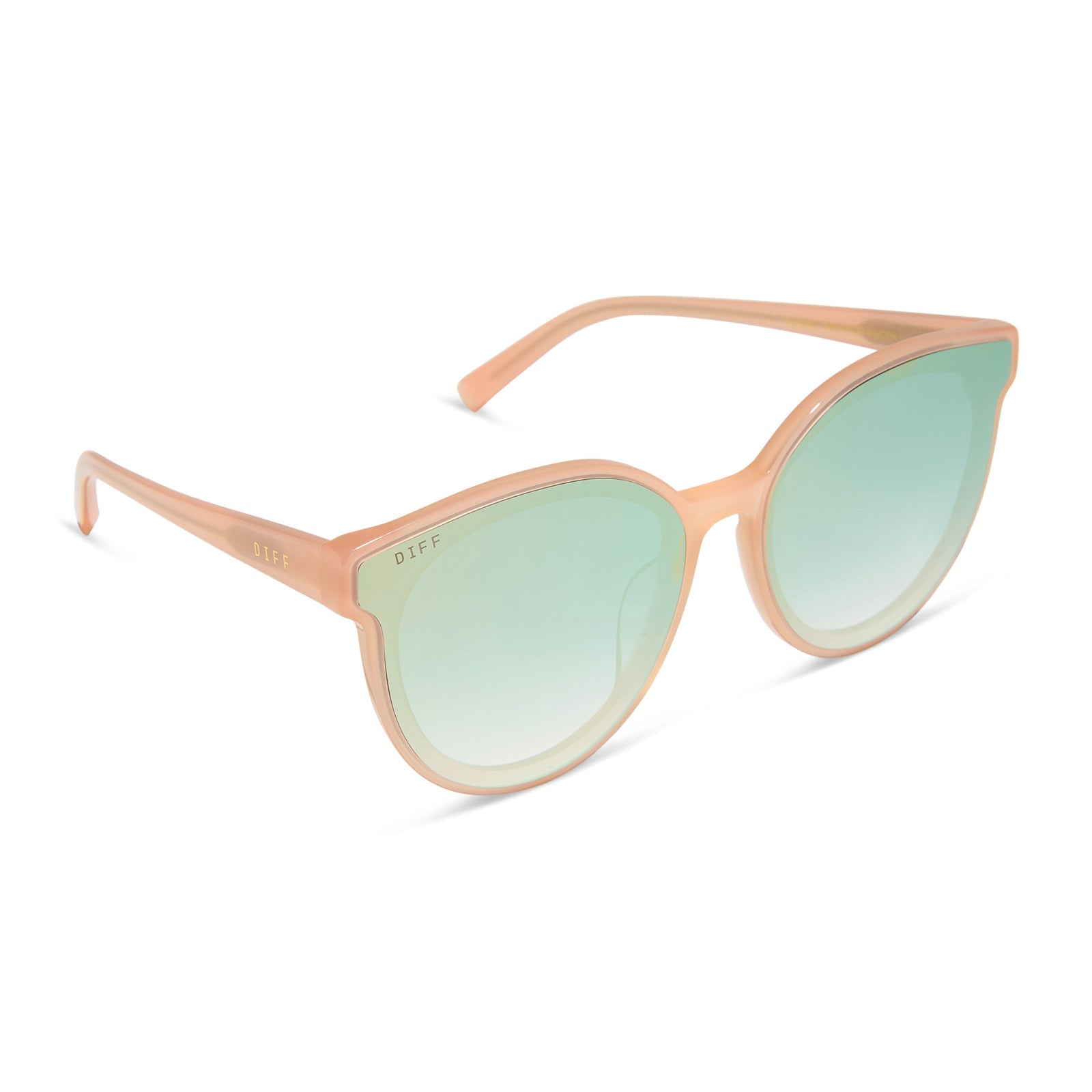 Womens | Gemma Sunglasses | Peach | Cool Matcha Gradient Lenses