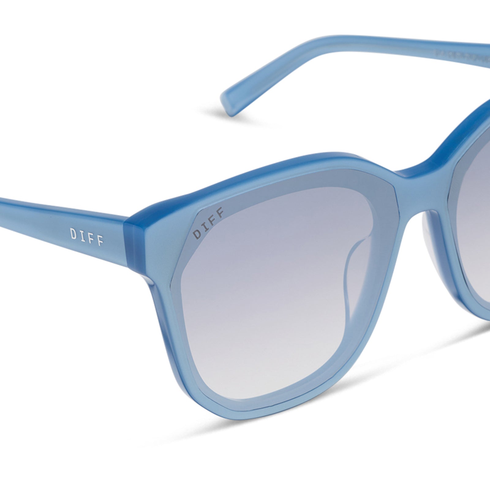 Womens | Gia Sunglasses | Light Blue | Slate Gradient Flash Lenses