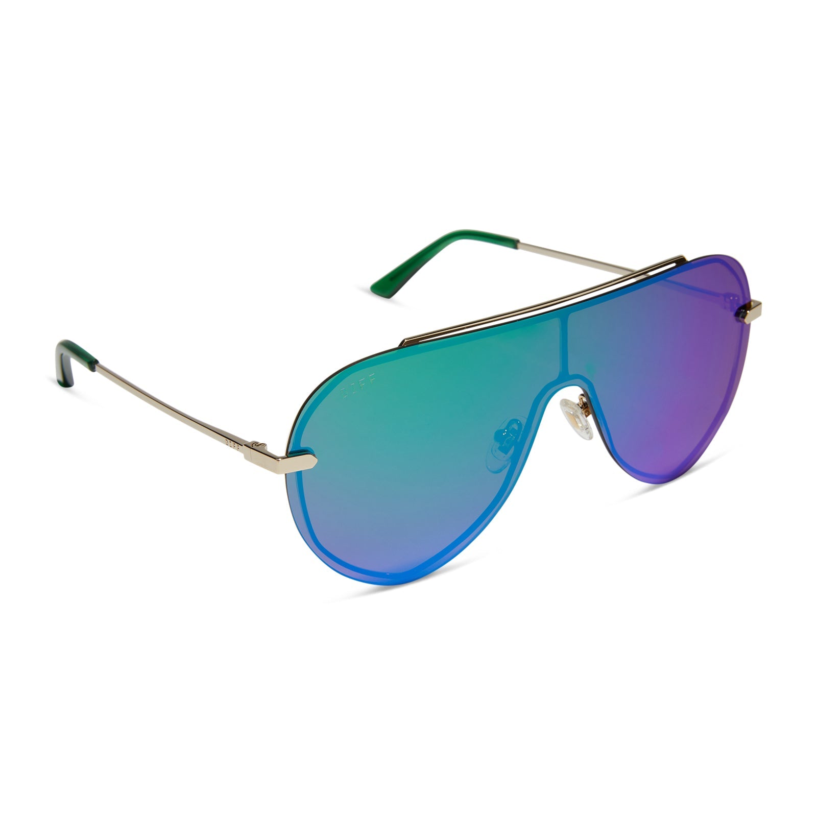 Womens | Imani Sunglasses | Gold | Green Lenses